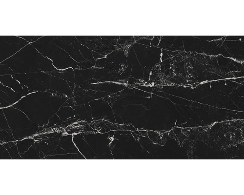 Dekorplatte in Marmoroptik, schwarz mit weißen Adern