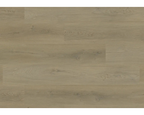Laminat oder Vinylboden mit einer natürlichen Holzmaserung in Eichenoptik und sichtbaren Astlöchern.