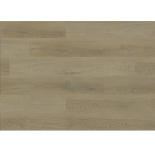 Bodenbelag in Holzoptik mit sichtbarer Maserung und Astlöchern in Form von Planken.