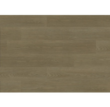 Vinylboden oder Laminat in Holzoptik mit feiner Maserung in Braungrau.