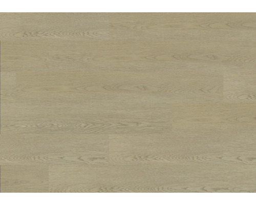 Laminatboden mit heller Eichenholzoptik und feiner Maserung.
