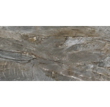 Nahaufnahme einer grauen Fliese mit Marmoroptik