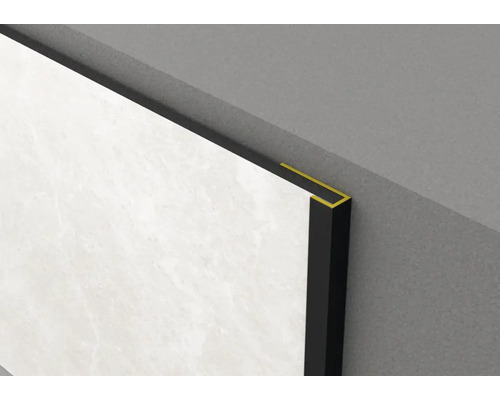 Wandfliese mit Fliesenschiene