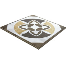 Quadratische Fliese mit floralem Muster