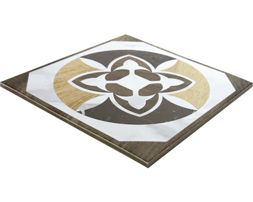 Quadratische Fliese mit floralem Muster