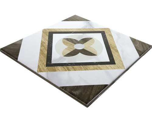 Quadratische Fliese mit Blumenmuster für Boden oder Wand