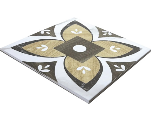 Dekorative Bodenfliese mit floralem Muster