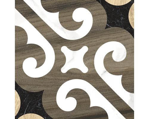 Dekorative Fliese mit Holz-, Marmor- und Steinmuster