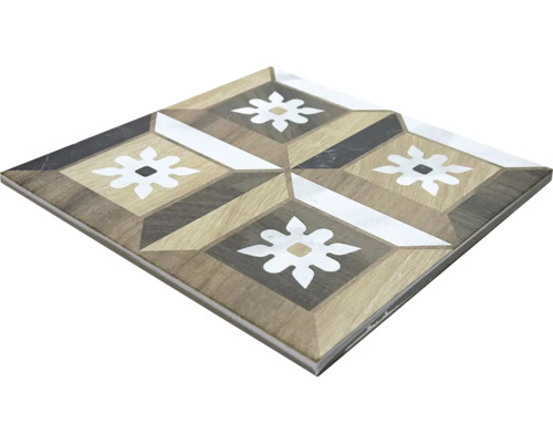 Dekorative Bodenfliese mit Blumenmuster