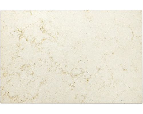 Nahaufnahme einer beigen Natursteinfliese mit matter Oberfläche