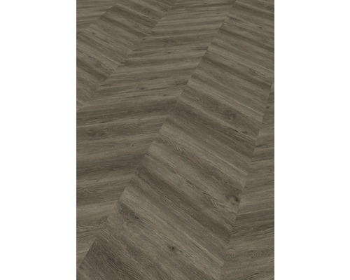 Verlegtes Vinylparkett im Fischgrätenmuster