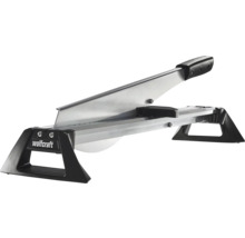 Wolfcraft Laminatschneider mit Metallklinge, Wolfcraft Logo und schwarzem Kunststoffgriff.