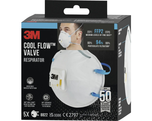 3M Atemschutzmaske mit Ausatemventil, FFP2 Schutzstufe