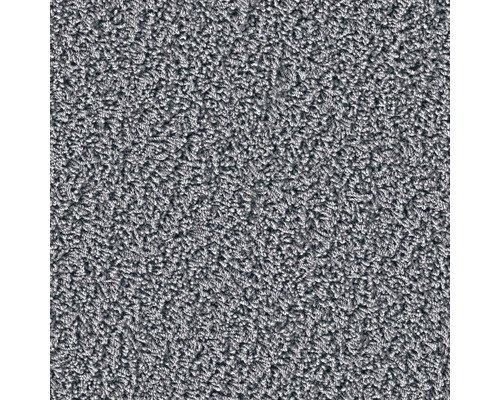 Detailaufnahme eines grauen Teppichbodens mit Schlingenstruktur