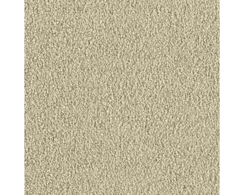 Nahaufnahme eines beigen Teppichs mit Schlingenstruktur