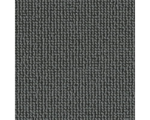 Nahaufnahme eines grauen Teppichs mit Schlingenstruktur