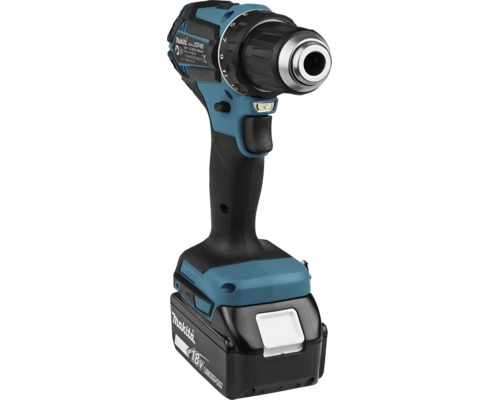 Makita Akku-Bohrschrauber DDF485 mit 18 Volt Lithium-Ionen Akku, Schnellspannbohrfutter, LED Arbeitslicht und Drehmomenteinstellung.