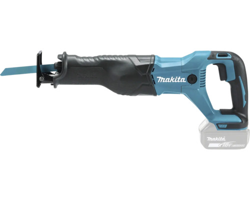 Makita Akku-Reciprosäge 18 Volt mit eingesetztem Sägeblatt.