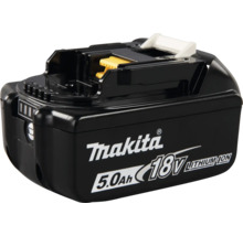 Makita 18 Volt Lithium-Ionen-Akku mit einer Kapazität von 5,0 Amperestunden.