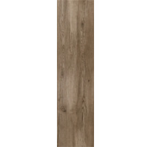 Bodenbelag in Holzoptik braun mit Maserung und Ästen.