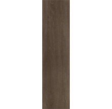 Dunkelbraune Feinsteinzeugfliese in Holzoptik