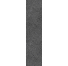 Textur einer dunkelgrauen Fliese in Steinoptik mit dezenten Adern und matter Oberfläche.