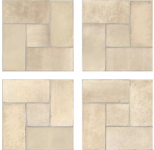 Bodenfliesen aus Naturstein in Beige mit römischem Verband für den Innen- und Außenbereich.