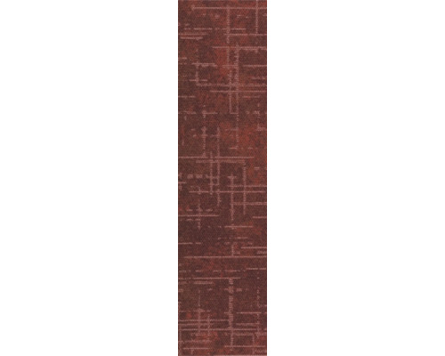Strukturierte Teppichfliese mit einem geometrischen Gittermuster aus sich kreuzenden Linien.