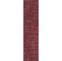 Schlingenteppichboden mit abstraktem Linienmuster in Rot.
