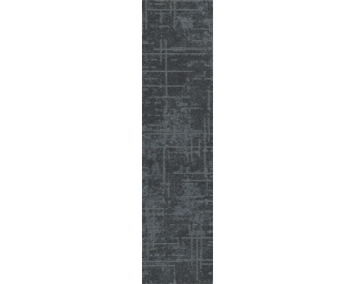 Strukturierter Teppichboden in Grau mit abstraktem Linienmuster.