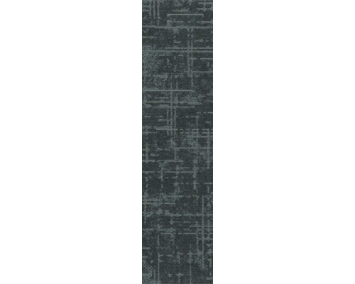 Teppichboden mit strukturiertem Muster in dunklen Tönen, gewebte Oberfläche mit abstraktem Liniendesign.