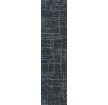 Strukturierter Teppichboden mit abstraktem geometrischem Muster aus sich kreuzenden grauen Linien.