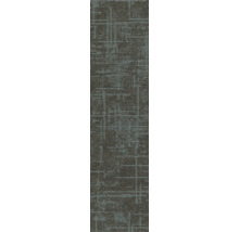 Graue Teppichfliese mit Schlingenpol und linearem geometrischem Muster.