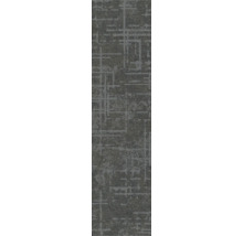 Teppichfliese mit linearem geometrischem Muster in Grau, Schlingenware.
