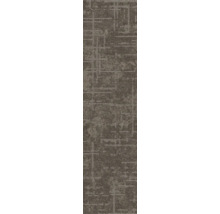 Teppichdiele mit strukturiertem, geometrischem Linienmuster in Taupe.