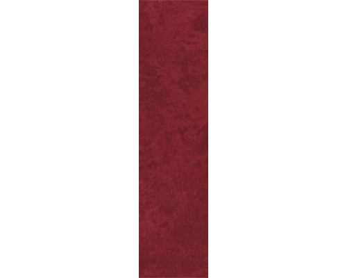 Roter Teppichboden mit strukturierter, melierter Oberfläche.