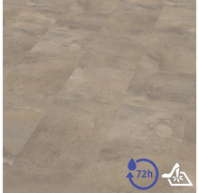 Laminatboden in Steinoptik, 72 Stunden wassergeschützt und stoßfest.