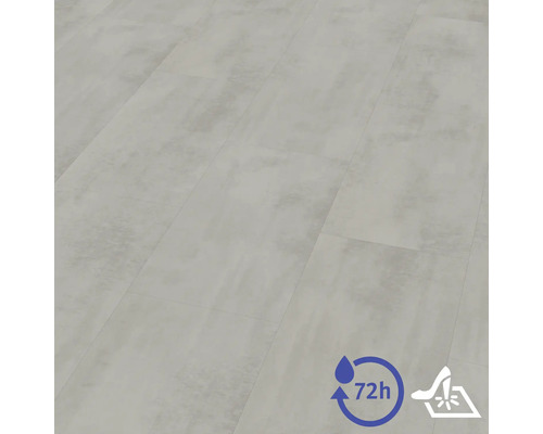 Bodenbelag in Betonoptik, wasserresistent bis zu 72 Stunden und stoßfest.