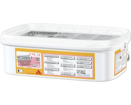 PCI Lastogum wasserdichte, flexible Schutzschicht für Keramikbeläge in Dusche und Bad, 4 Kilogramm, sehr emissionsarm, PCI Logo, Sika Logo.