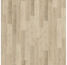 Laminatboden in Holzoptik mit Maserung und Astlöchern.
