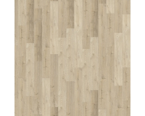 Laminatboden in Holzoptik mit Maserung und Astlöchern.