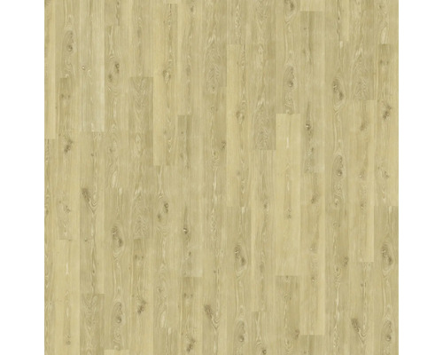 Laminatboden mit Holzstruktur, Eichenoptik mit sichtbaren Astlöchern und feiner Maserung.