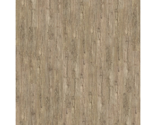 Vinylboden in rustikaler Eichen-Optik mit ausgeprägter Holzmaserung und Astlöchern.