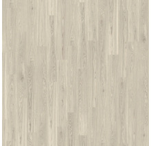 Laminatboden in heller Eichenoptik mit natürlicher Holzmaserung.