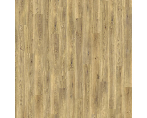 Laminatboden in Eichenoptik mit natürlicher Holzmaserung und Ästen.