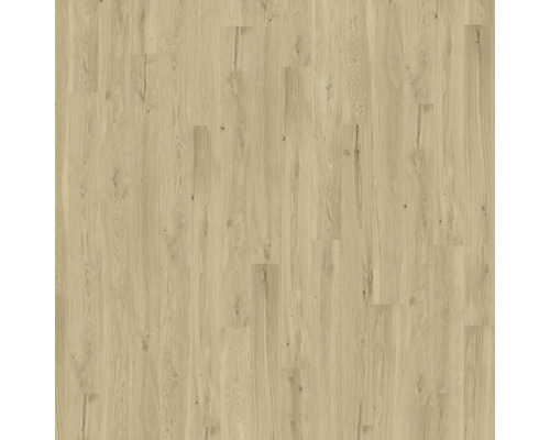 Bodenbelag in Holzoptik mit feiner Maserung und Astlöchern im Dielendesign.