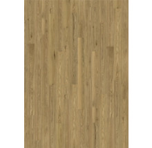 Parkettboden in Eichenoptik mit Holzmaserung und Astlöchern.