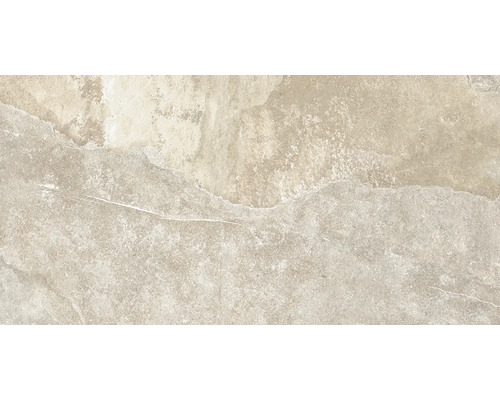 Fliese in Natursteinoptik mit strukturierter Oberfläche und authentischer Maserung.