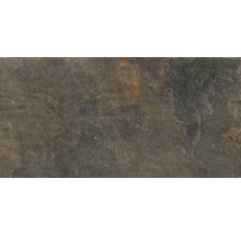 Feinsteinzeugfliese in dunkler Schieferoptik mit strukturierter Oberfläche für Wand und Boden