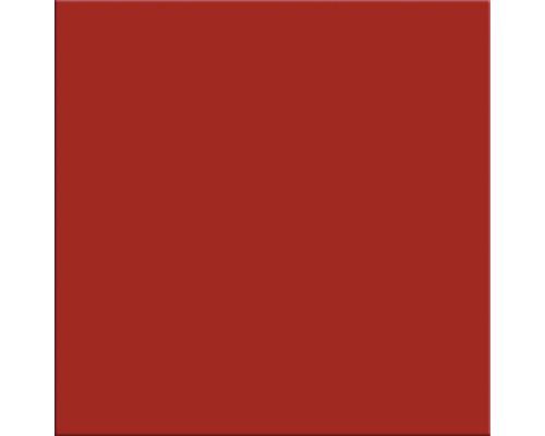 Quadratische Boden- und Wandfliese in Terrakotta-Rot.